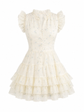 Romantic Floral Ruffle Mini Dress