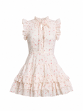 Romantic Floral Ruffle Mini Dress